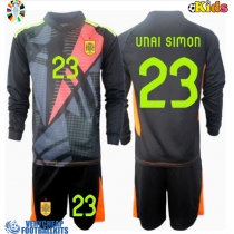 Spain Unai Simon #23 Goalkeeper Replica Away Minikit Euro 2024 Long Sleeve (+ pants)